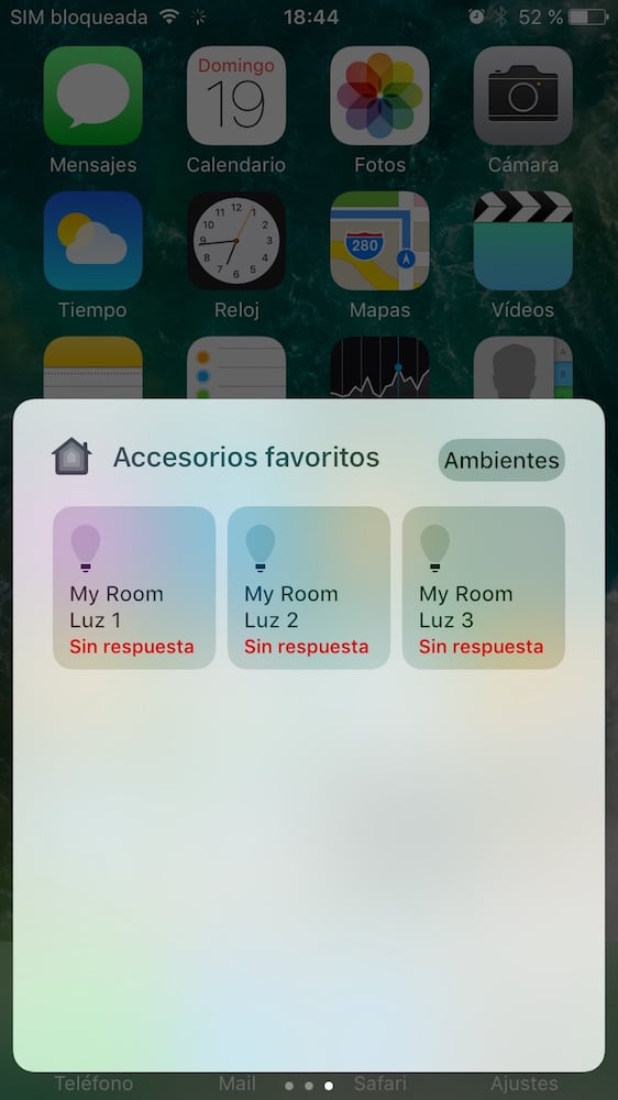 iOS 10 Centro de Control Home