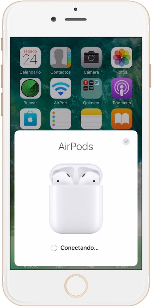 Conectando AirPods de Apple con iPhone