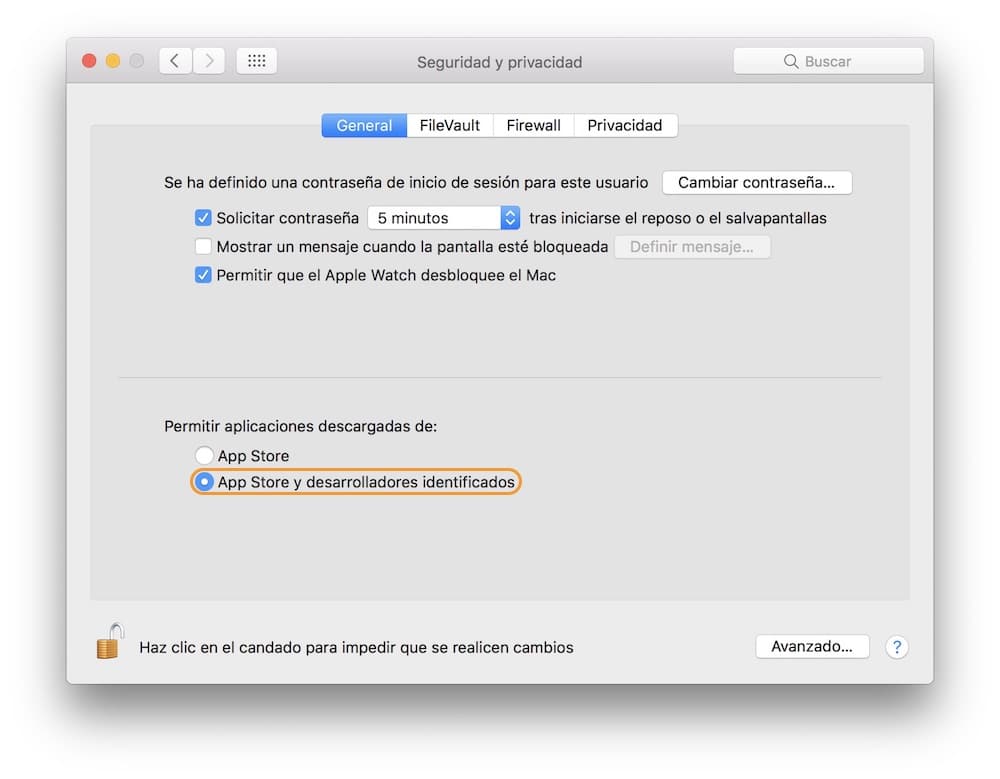 Usar WhatsApp en Mac Ajustes de macOS permitir apps