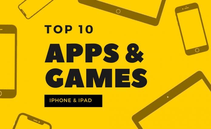 Listado con el TOP 10 de aplicaciones para iPhone y iPad y Juegos para iPad y iPhone
