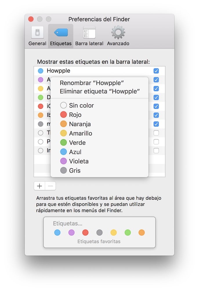 Como editar las etiquetas en macOS para organizar archivos en Mac