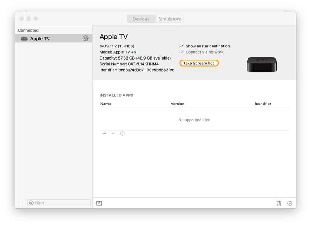 Botón para hacer Capturas de pantalla en el Apple TV 4k