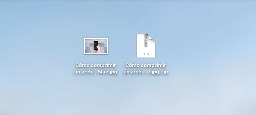 Cómo comprimir un archivo en Mac archivo comprimido y original