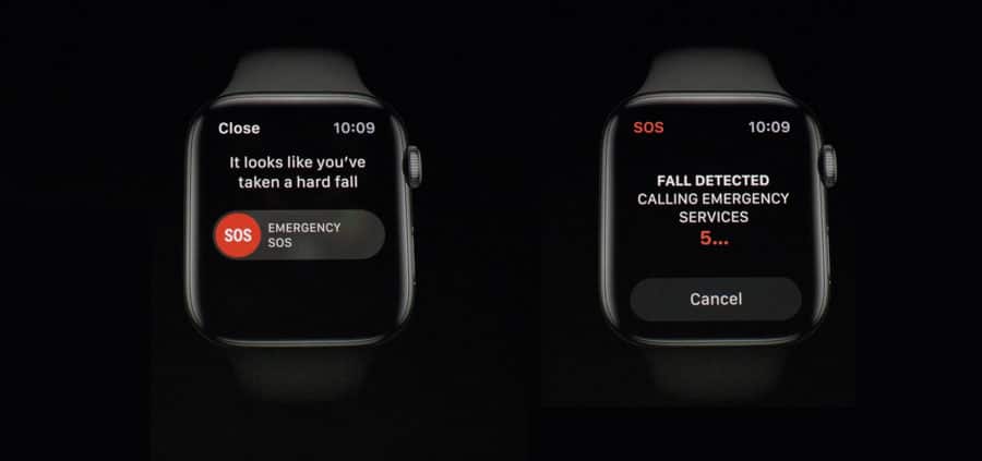 Emergencia tras caida en Apple Watch Series 4